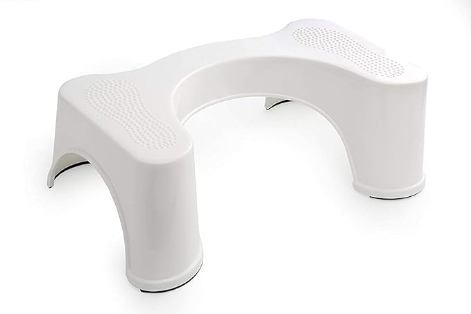 Keeva Toilet Squat Stool 18cm Height | Squat Potty for Adults | Foot Stool for Western Toilet | Acupressure & Anti-Slip | Scientific Angle for Easy Bowel Movement | Step Stool