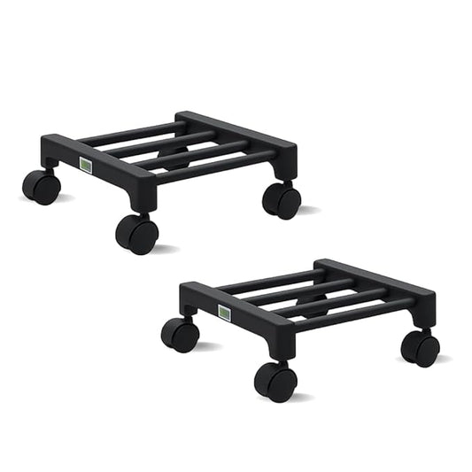 Keeva Plant Stand with Wheels, Planter Stand with Wheels for Flower Pots and Plant Pots (Square-Pack of 2)