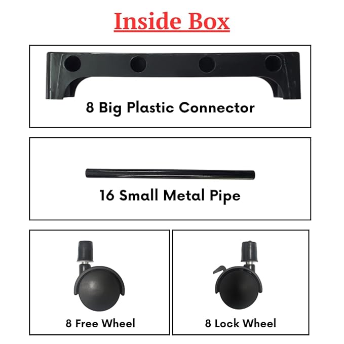 Keeva Plant Stand with Wheels, Planter Stand with Wheels for Flower Pots and Plant Pots (Square-Pack of 4)